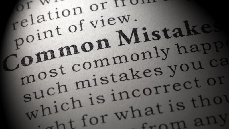 A fake dictionary entry for "Common Mistakes" that refers to Usenet setup problems and how to deal with them.